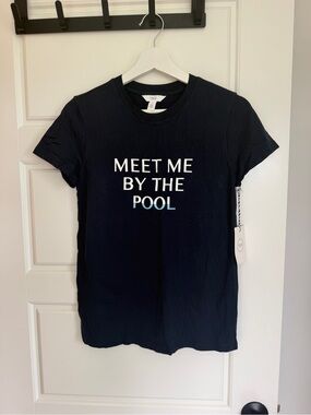 Nordstrom 1901 Navy 'Meet Me By The Pool' Graphic Tee